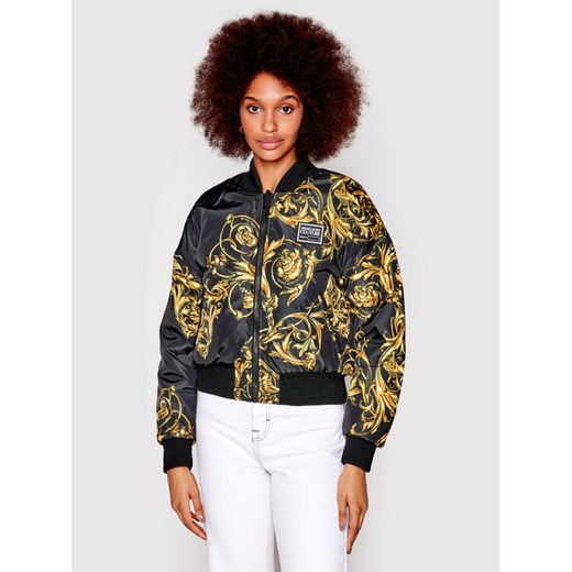 Versace Jeans Couture Kurtka bomber Print Garland 72HAS408 Czarny Relaxed Fit 46 promocja MODIVO