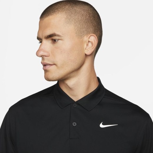 Męska koszulka polo do golfa z długim rękawem Nike Dri-FIT Victory - Czerń Nike L Nike poland