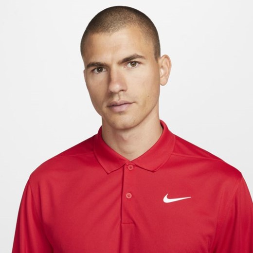 Męska koszulka polo do golfa z długim rękawem Nike Dri-FIT Victory - Czerwony Nike S Nike poland