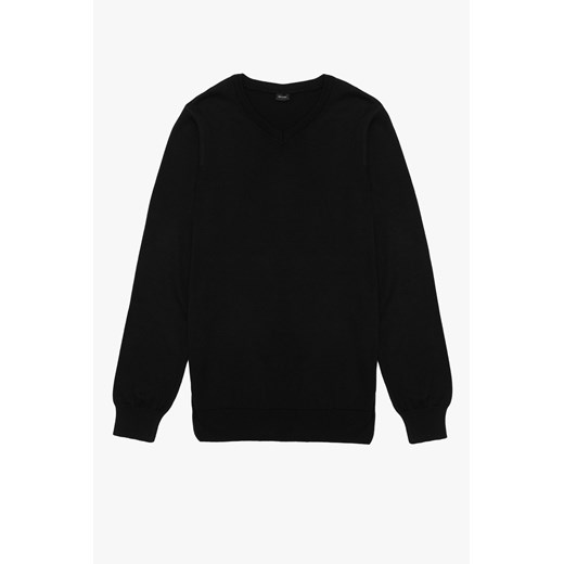 Czarny sweter męski w serek Recman VITTEL Recman XL Eye For Fashion