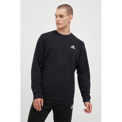 adidas bluza męska kolor czarny gładka L ANSWEAR.com