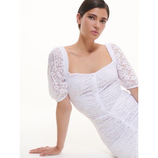 Reserved - Koronkowa sukienka - Biały Reserved S Reserved