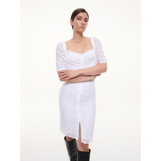 Reserved - Koronkowa sukienka - Biały Reserved XL Reserved