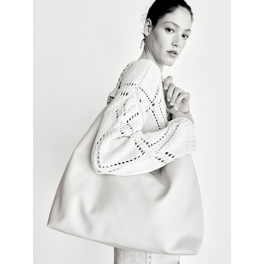 Reserved - Torba typu hobo - Kremowy Reserved ONE SIZE Reserved