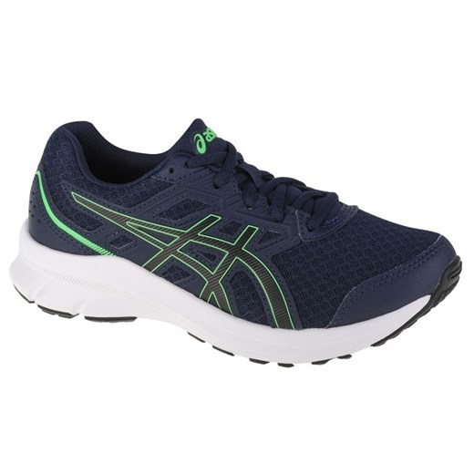 Buty do biegania Asics Jolt 3 Gs 1014A203-404 granatowe zielone ze sklepu ButyModne.pl w kategorii Buty sportowe dziecięce - zdjęcie 141869796