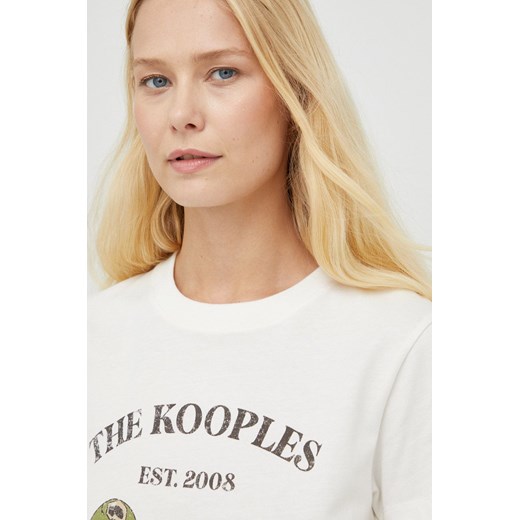The Kooples t-shirt bawełniany kolor beżowy The Kooples M ANSWEAR.com