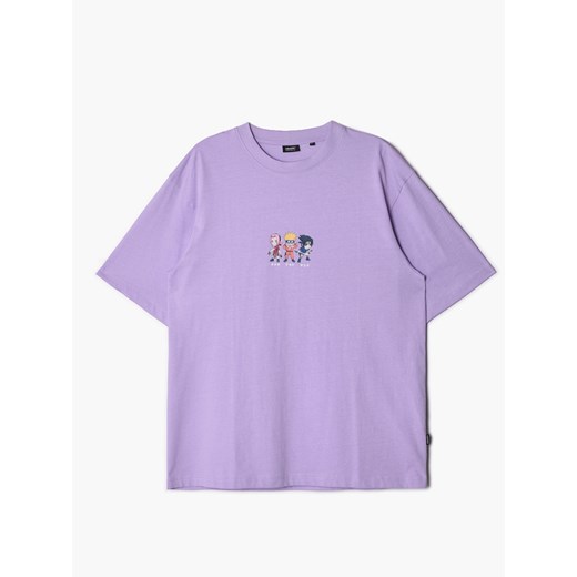 Cropp - Fioletowy t-shirt z nadrukiem Naruto - Fioletowy Cropp XS Cropp