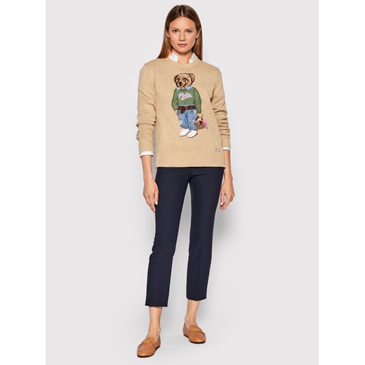 Polo Ralph Lauren Sweter 211872738001 Beżowy Regular Fit Polo Ralph Lauren XS MODIVO