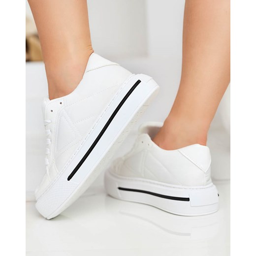 Białe damskie sportowe sneakersy Smaqo - Obuwie Royalfashion.pl 41 royalfashion.pl