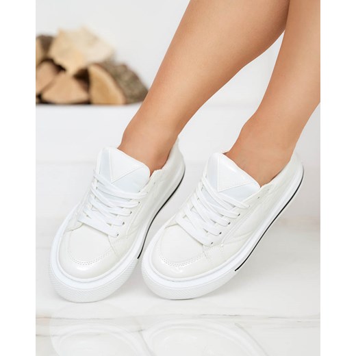 Białe damskie sportowe sneakersy Smaqo - Obuwie Royalfashion.pl 38 royalfashion.pl
