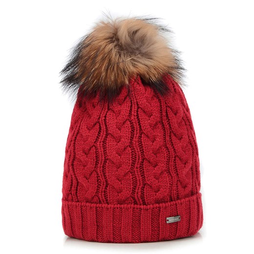 Czapka damska czerwona ze sklepu WITTCHEN w kategorii Czapki zimowe damskie - zdjęcie 141902307