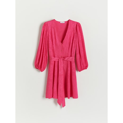 Reserved - Sukienka z wiskozy - Różowy Reserved S Reserved