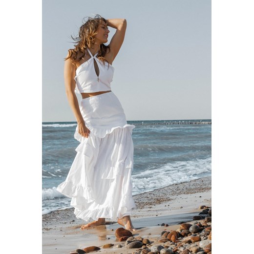 Komplet top + spódniczka SORRENTO - biały Chiara Wear M/L Chiara Wear