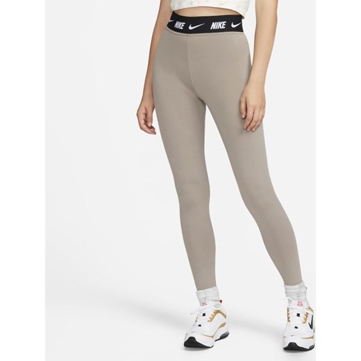 Damskie legginsy z wysokim stanem Nike Sportswear Club - Szary Nike S Nike poland