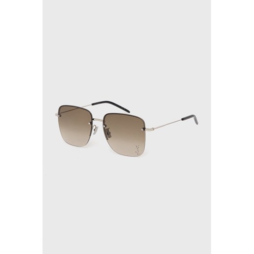 Saint Laurent okulary przeciwsłoneczne damskie kolor srebrny Saint Laurent 58 ANSWEAR.com