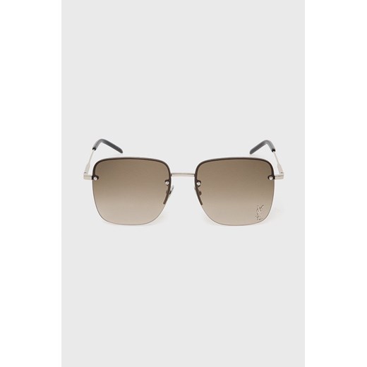 Saint Laurent okulary przeciwsłoneczne damskie kolor srebrny Saint Laurent 58 ANSWEAR.com