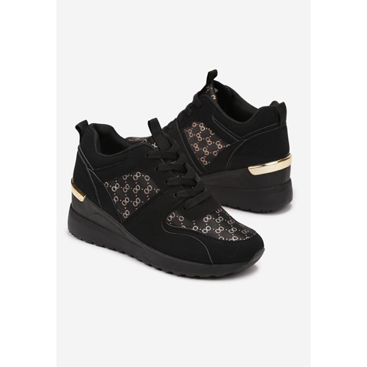 Born2be buty sportowe damskie sneakersy sznurowane płaskie