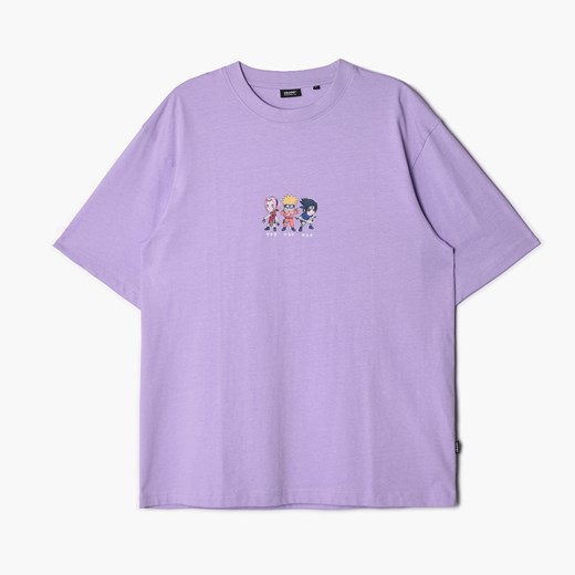 Cropp - Fioletowy t-shirt z nadrukiem Naruto - Fioletowy Cropp XL Cropp