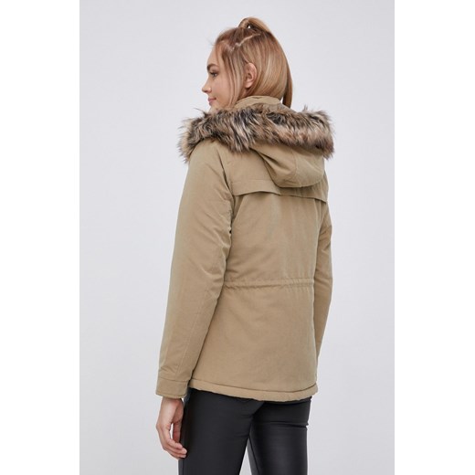 Only Parka damska kolor beżowy zimowa XS ANSWEAR.com okazja