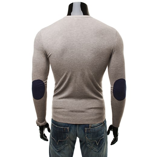 LOUIS PLEIN 6009 SWETER MĘSKI BEŻOWY ozonee-pl brazowy sweter