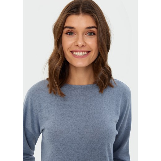 Sweter z wiązanymi rękawami szary Greenpoint 42 promocyjna cena Happy Face