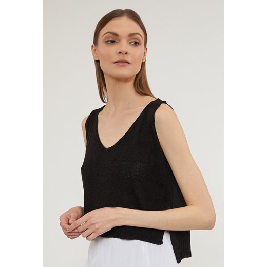 Ażurowy sweter damski na grubych ramiączkach L okazja MONNARI