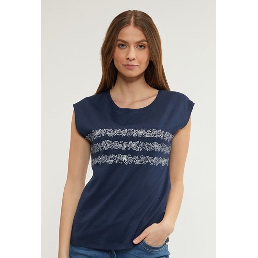T-shirt z morskim motywem M okazyjna cena MONNARI