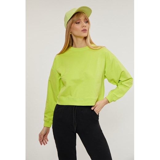 Gładka bluza crop top Femestage L okazyjna cena MONNARI