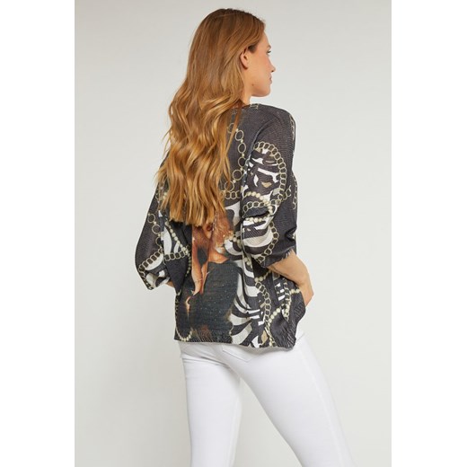 Wzorzysty sweter damski L/XL okazja MONNARI