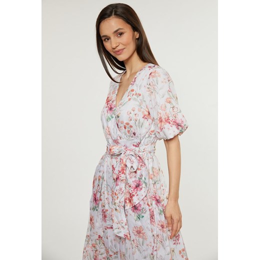 Kwiatowa sukienka damska maxi 38 okazyjna cena MONNARI