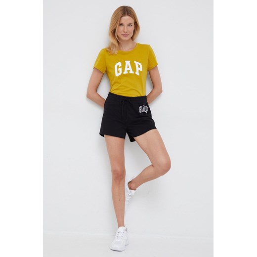 GAP t-shirt bawełniany kolor żółty Gap XS ANSWEAR.com