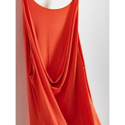 Reserved - Sukienka z lejącej dzianiny - Pomarańczowy Reserved XS Reserved