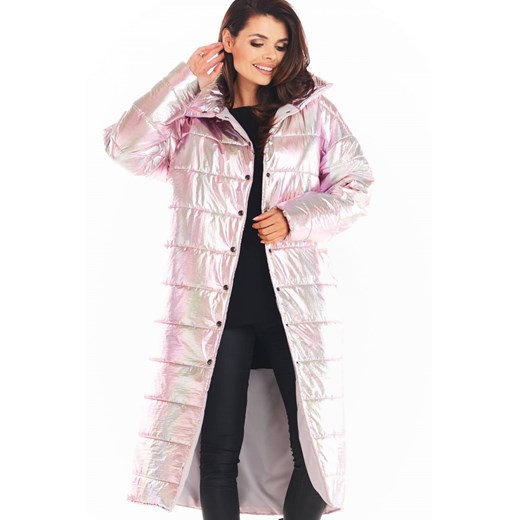 Płaszcz Damska Model A387 Pink Holo (L/XL) L/XL ajstyle.pl