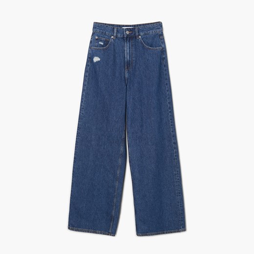 Cropp - Jeansy wide leg - Granatowy Cropp 32 Cropp