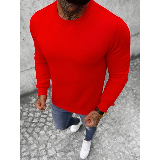 Bluza męska czerwona OZONEE JS/2001-10Z ze sklepu ozonee.pl w kategorii Bluzy męskie - zdjęcie 142180135
