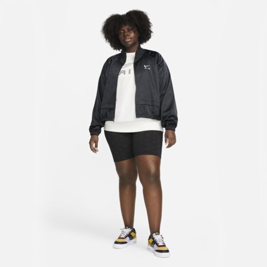 Damska satynowa kurtka z zamkiem na całej długości Nike Air (duże rozmiary) - Nike 3X Nike poland