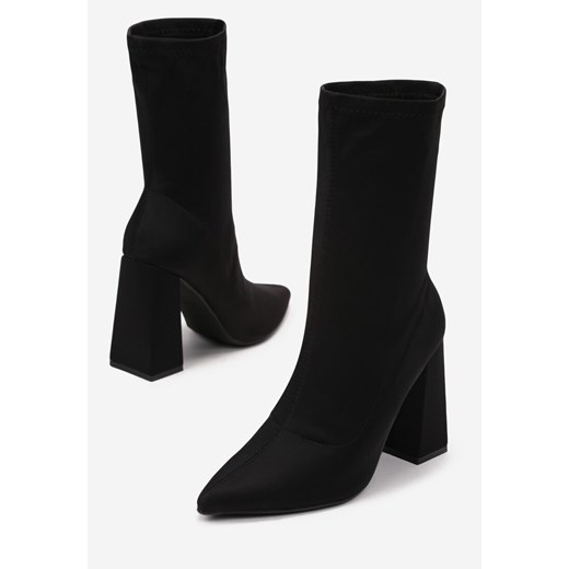 Czarne Botki Ompharis 39 born2be.pl