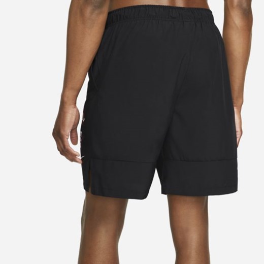 Męskie spodenki do fitnessu z tkaniny z nadrukiem Nike Dri-FIT Flex - Czerń Nike M Nike poland