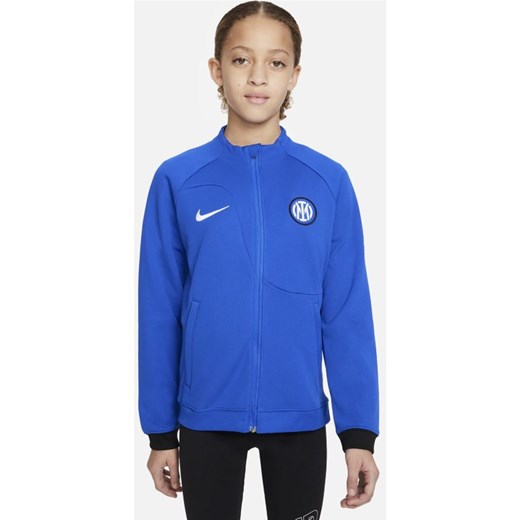 Kurtka piłkarska dla dużych dzieci Inter Mediolan Academy Pro Nike - Niebieski Nike S Nike poland