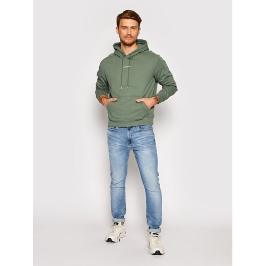 Calvin Klein Jeans Bluza J30J317388 Zielony Loose Fit M okazyjna cena MODIVO