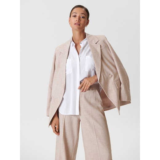 Sinsay - Koszula regular z kieszenią - Biały Sinsay L Sinsay