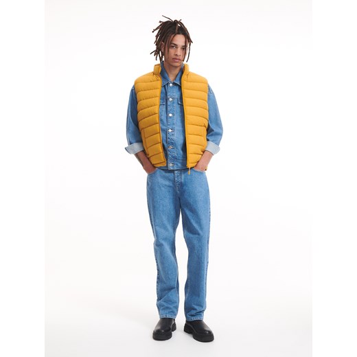 Reserved - Pikowana kamizelka ze stójką - Żółty Reserved XL Reserved