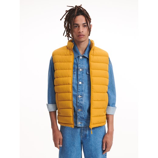 Reserved - Pikowana kamizelka ze stójką - Żółty Reserved L Reserved