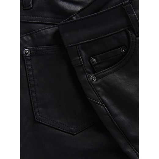 Reserved - Woskowane spodnie slim - Czarny Reserved 42 Reserved