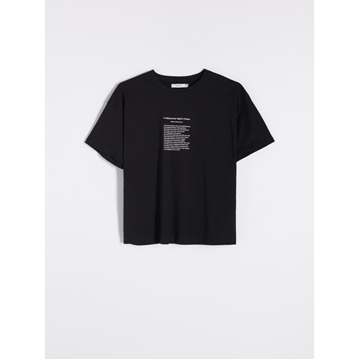 Reserved - T-shirt oversize - Czarny Reserved M Reserved