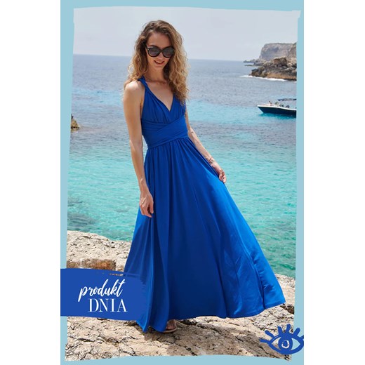 Sukienka infinity maxi Whispering Blue, S/M S/M wyprzedaż NAOKO