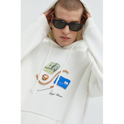Local Heroes bluza męska kolor biały z kapturem z nadrukiem Local Heroes S ANSWEAR.com
