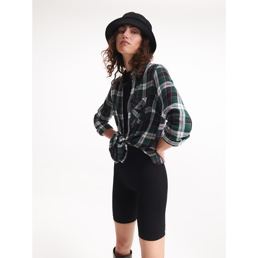 Reserved - Koszula w kratę - Khaki Reserved 36 Reserved