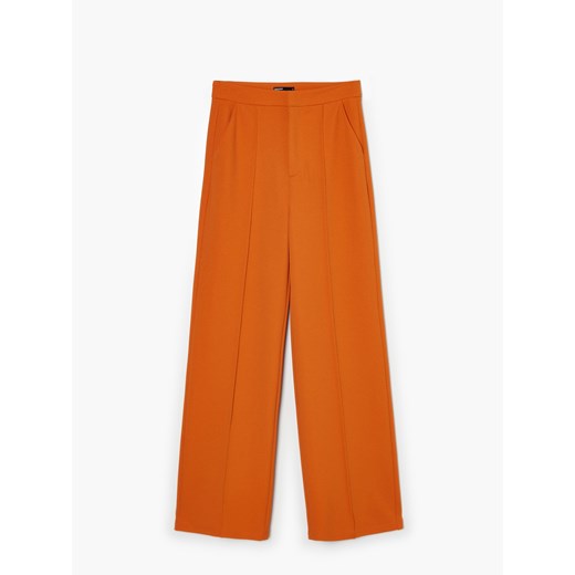 Cropp - Pomarańczowe spodnie wide leg - Pomarańczowy Cropp XS Cropp