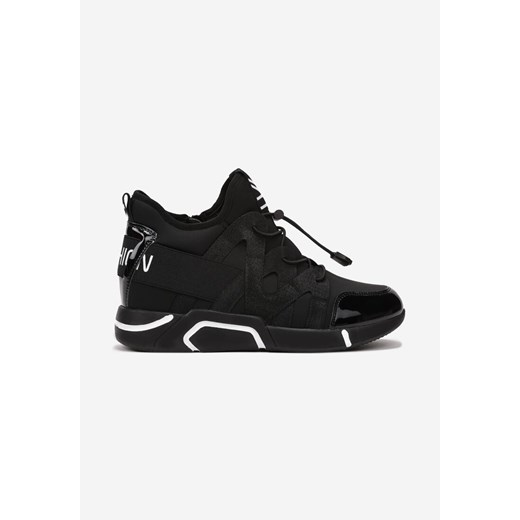 Czarne lakierowane Sneakersy Olarle 38 born2be.pl